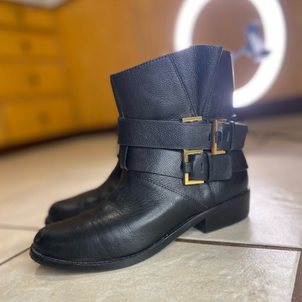 Ted Baker Black NOKIT Triple Buckle Ankle Boots - Size 6